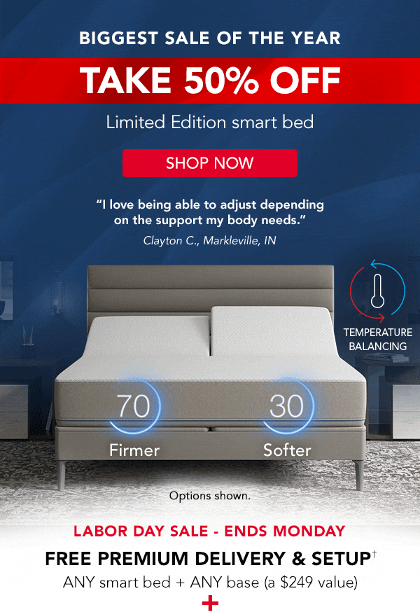 Sleep number 50 percent cheap off sale